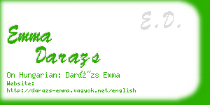emma darazs business card